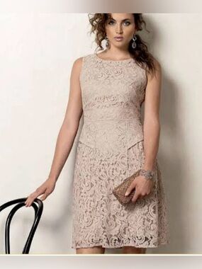 adrianna papell hand-beaded illusion sheath dress Short Sleeve Illusion Floral Beaded Sheath Dress In French Blue